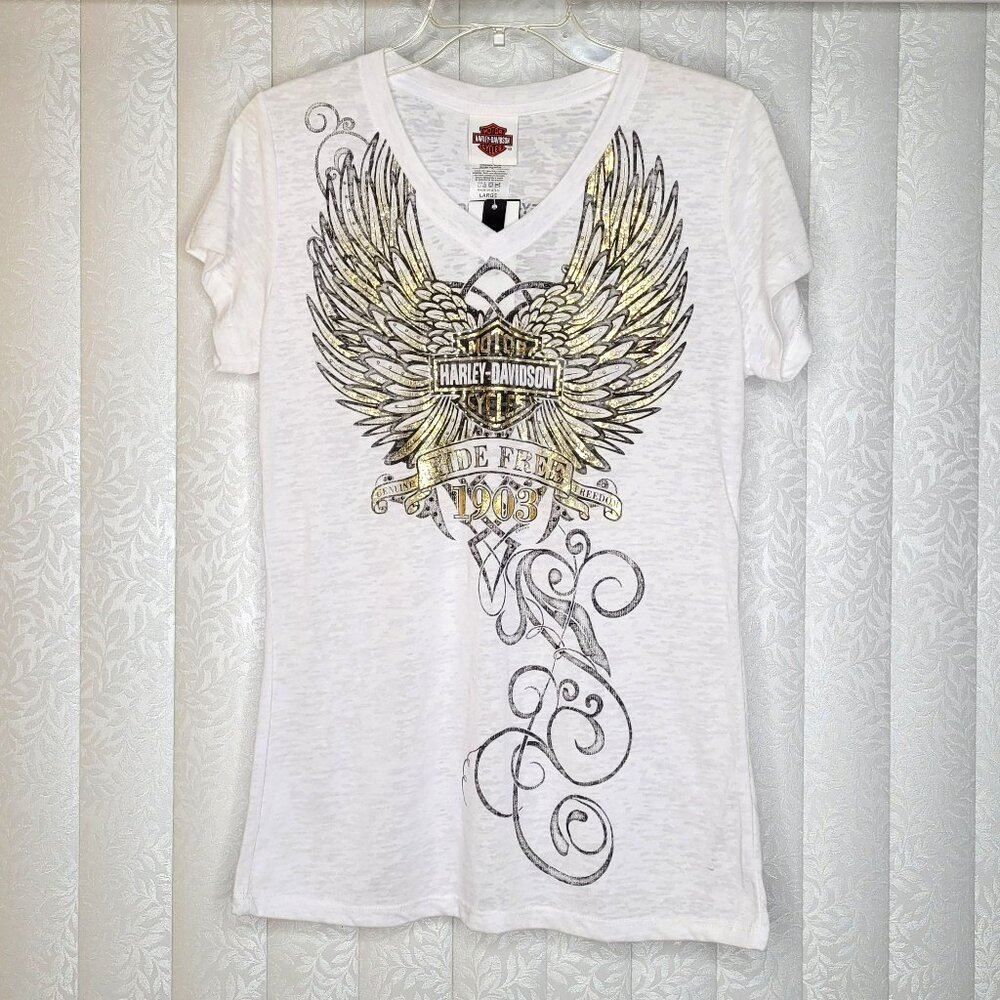 Harley-Davidson “Ride Free 1903” Winged Graphic Tee – Large (NWT)